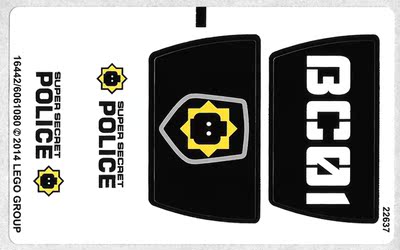 乐高原装贴纸警察大电影