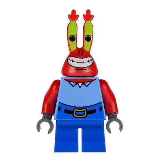 乐高Lego 海绵宝宝系列 人仔 Mr. Krabs bob023 笑脸 蟹老板图片