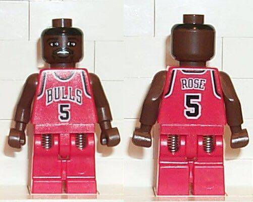 乐高Lego NBA篮球 弹簧腿人仔 nba021 公牛队 5号 杰伦罗斯