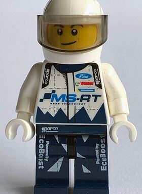 全新 乐高Lego 赛车 人仔 sc055 福特 赛车手 ford 益智玩具