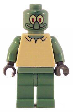 乐高Lego 海绵宝宝系列 人仔 bob003 章鱼哥 绝版现货 益智积木