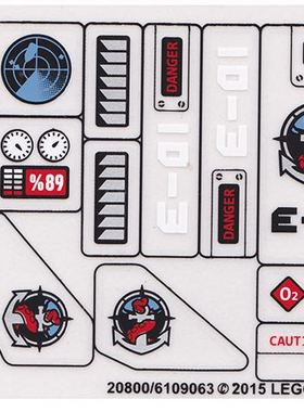 全新乐高Lego  城市系列 60092 深海潜水艇 原装贴纸 moc 益智