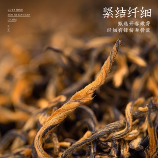 武夷山自有茶园春茶金骏眉 金丝 色素 自然3黄7黑 50g