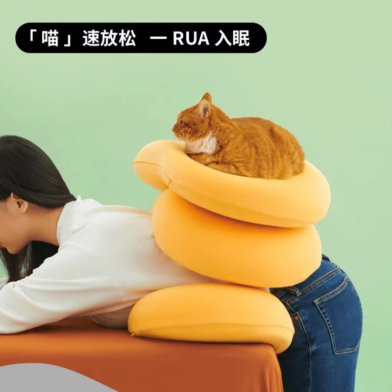 2023爆款猫肚皮枕头助睡眠乳胶记忆棉靠枕猫肚子零释压枕芯护高性价比高么？