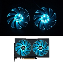撼讯  Hellhound RX7600 7650 7600XT 显卡风扇 双滚珠 LED蓝光