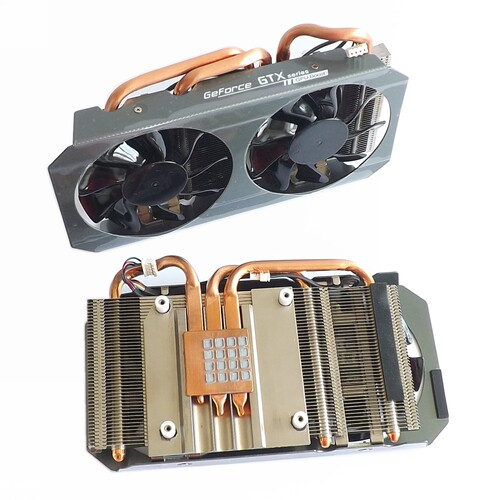 铜底3热管 公版 GTX760 GTX1060 ITX 58mm显卡散热器 显卡风扇