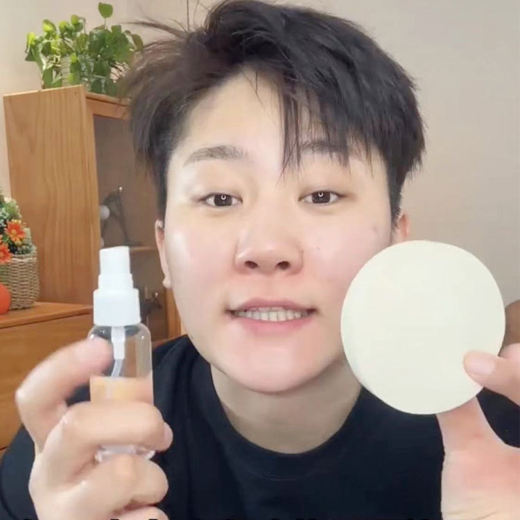 影楼大白扑圆形湿粉扑专业化妆师海绵干湿两用清水定妆粉扑喷雾瓶