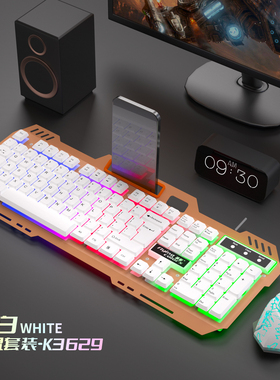 扬彩机械手感键盘鼠标套装电竞游戏专用有线 男生台式电脑笔记本