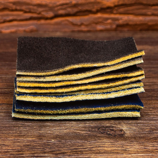 VISVIM风格 真皮腰牌蓝咖两色 皮标北美鹿皮黄芯皮牌高级潮牌牛仔裤