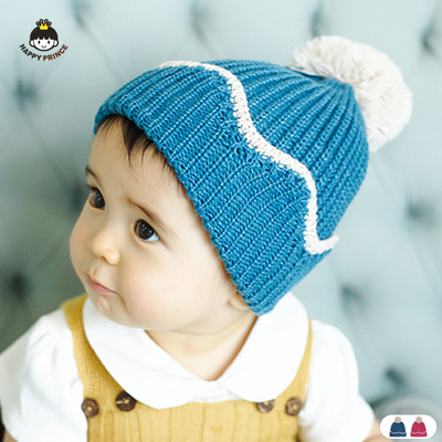 HappyPrince 婴儿帽子幼儿童秋冬加厚毛线可爱防寒帽宝宝帽子秋冬