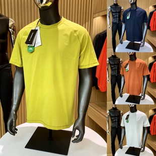 全身疏孔透气面料!意大利高端户外夏季冷感速干功能性短袖T恤男