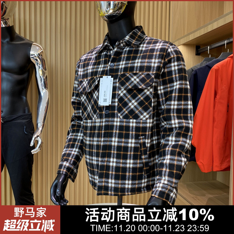 秋冬男士外穿格子长袖衬衫外套