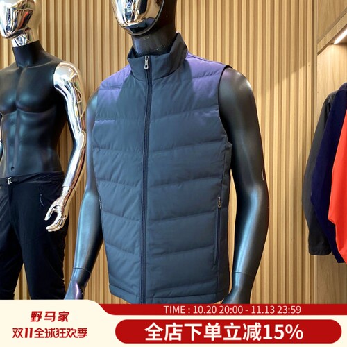 秋冬男士户外保暖立领羽绒马甲