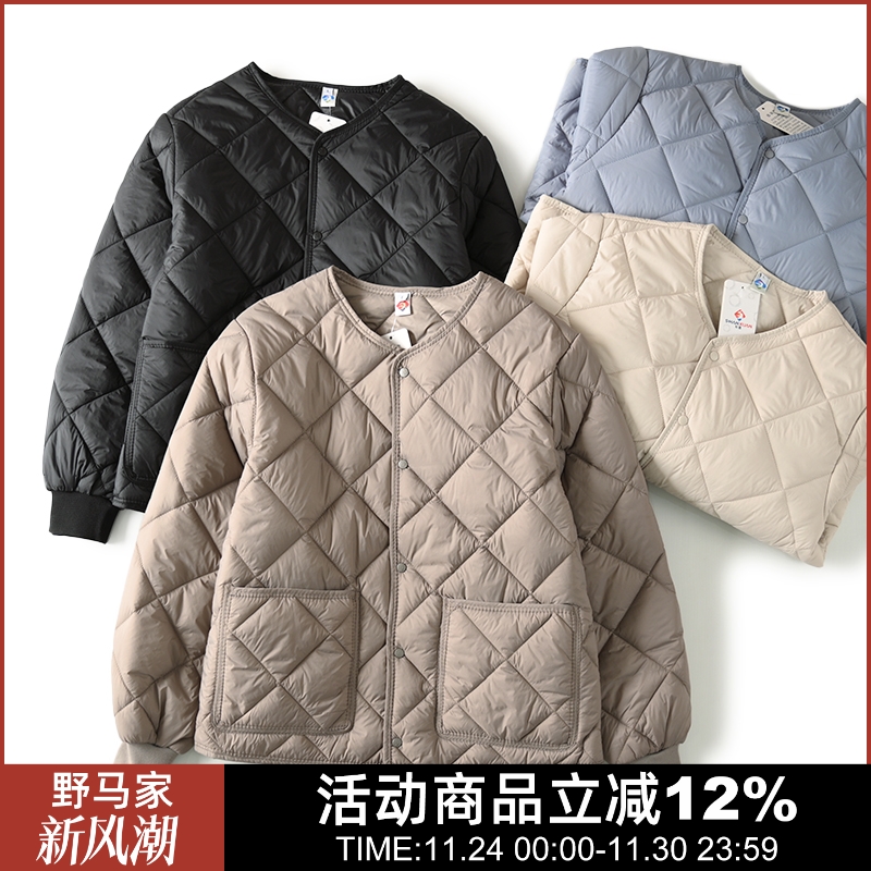 无领保暖棉服外套夹克潮