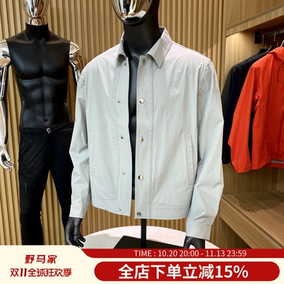 春男士高端休闲翻领夹克薄款外套