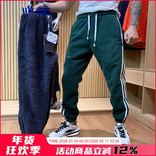 行走的火炉！巨厚实！高克重冬加厚保暖羊羔绒防风运动休闲卫裤男