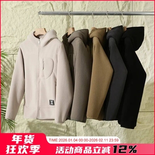 一件过冬！重磅900克！男女同款！加绒加厚摇粒绒连帽休闲冬外套