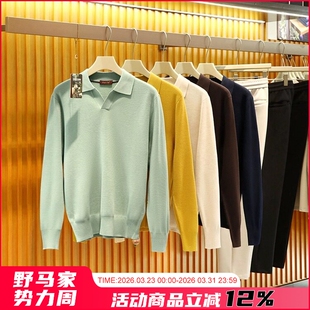 马球领Polo毛衣男 秋冬羊毛针织衫 优雅与痞帅结合 轻奢高级氛围