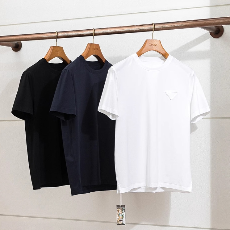 埃及长绒棉夏季男士圆领短袖T恤