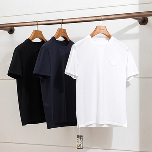 经典常青 Giza45埃及长绒棉 夏季男士圆领短袖T恤小白T恤男打底衫