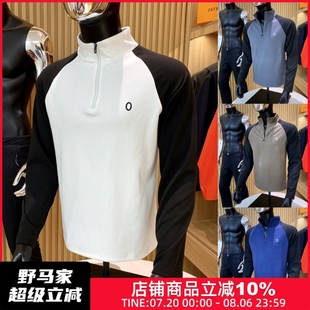 给你羊绒般暖和 双面加厚德绒打底衫 男秋冬拼接半拉链立领上衣