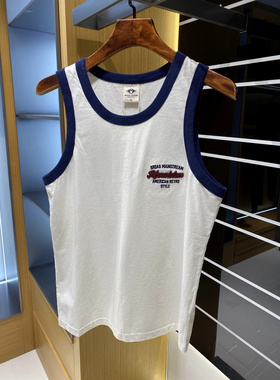 HK潮PAI订单！全棉水洗磨毛面料！夏季户外阿美咔叽刺绣背心男