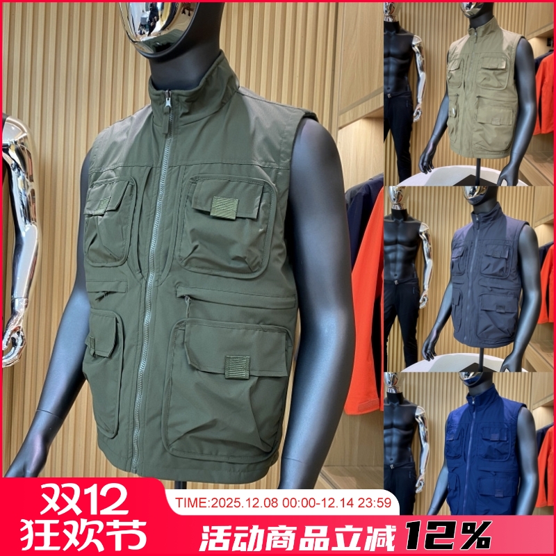 加绒加厚立领马夹户外防风背心