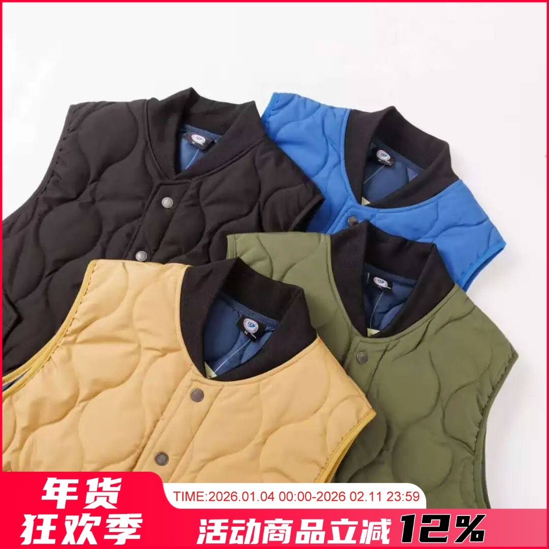 大厂订单！情侣款秋冬户外山系防泼水无领绗缝夹棉保暖棉背心马夹,运动服/休闲服装,棉马甲,淘宝优惠券,粉丝福利购,淘宝优惠卷