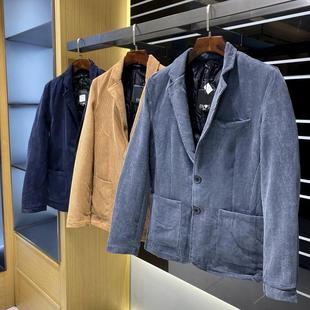 商务休闲西装 出口订单 时尚 春秋新品 西服外套潮 高支灯芯绒面料