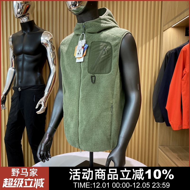 加厚摇粒绒保暖连帽马甲背心