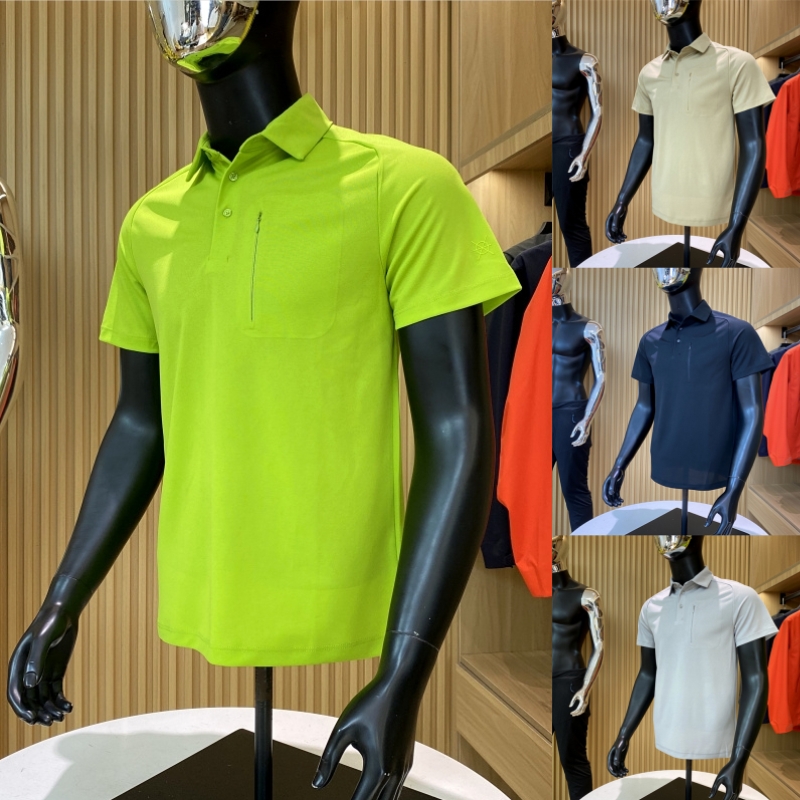 干练有型~无痕压胶高端夏季男士通勤速干透气短袖翻领T恤男POLO衫