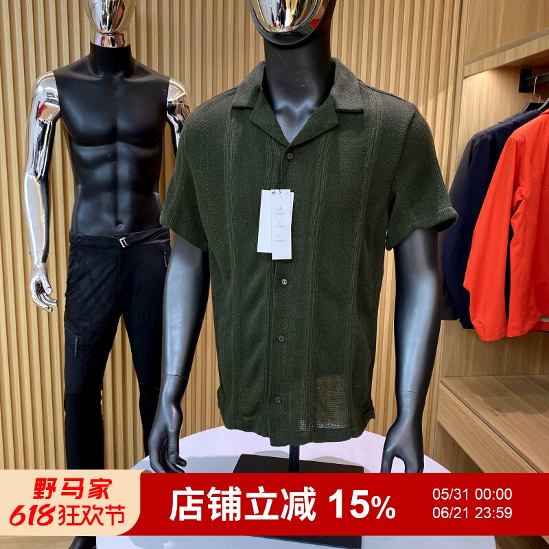 夏季新品男士宽松古巴领短袖衬衫
