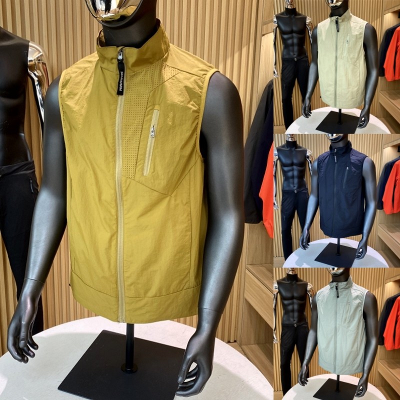 袅！重磅户外猛货！胸前+后背激光打孔！春夏新品机能马甲外套男
