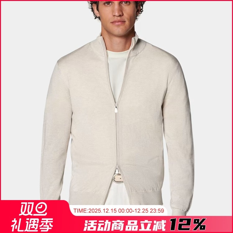 16针轻奢男飞行针织衫外套潮