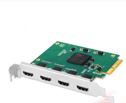 天创恒达TC-X4 HDMI视频采集卡四路高清直播录制 电脑PCI-E采集卡