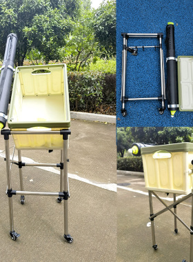 包邮艾羽菲斯羽毛球集球器可折叠收球框伸缩发球器教练便携式教具