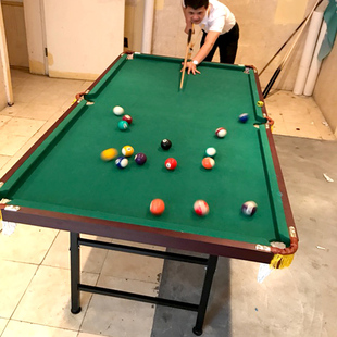 家用折叠标准比赛台球桌美式黑八成人训练桌球儿童娱乐桌上智力球