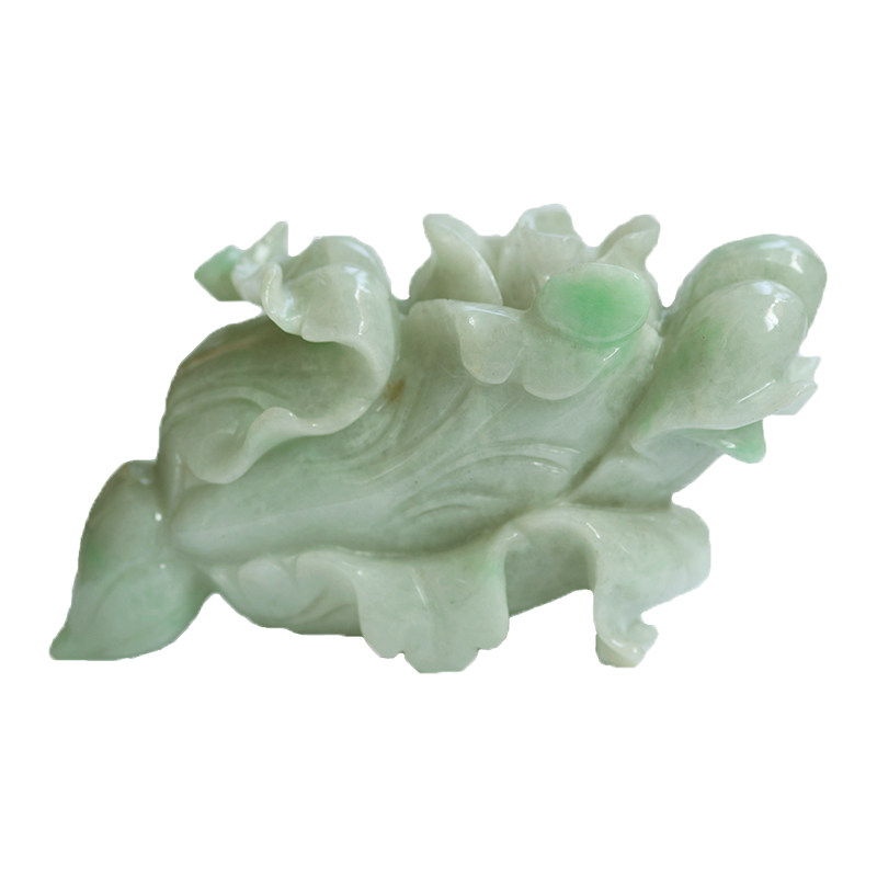 钰达翡翠白菜摆件天然玉石A货玉白菜玩件遇百财玉摆饰dy7
