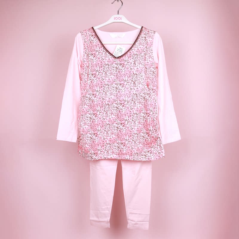 乔妮雅纯棉秋冬孕妇秋衣秋裤产后月子服喂奶哺乳产妇保暖内衣套装