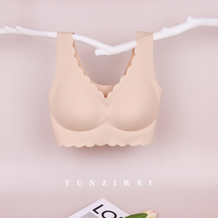 无痕无钢圈女士文胸 内衣妈妈一片式 婷妃中老年人大码 全罩杯背心式