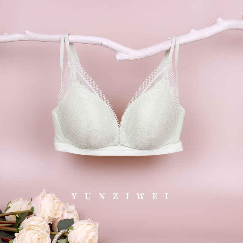 宜栖孕妇内衣哺乳文胸罩怀孕期前开扣式防下垂聚拢无钢圈产后喂奶