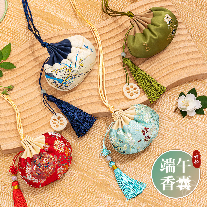 DRAGON BOAT FESTIVAL SACHET ANTIQUE GIFT SACHET EMPTY BAG CHINESE MEDICINE BAG WORMWOOD GIFT SMALL PURSE EMBROIDERY SACHET