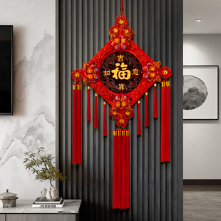 中国结挂饰客厅高档桃木挂件镇宅福字新款装饰马年入户门2026新年