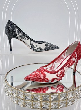 专柜正品Roberta诺贝达女鞋RS07236气质少女蕾丝网纱单鞋