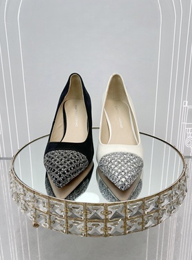 专柜正品Roberta诺贝达女鞋RS17610细高跟鞋水钻时尚单鞋舒适通勤