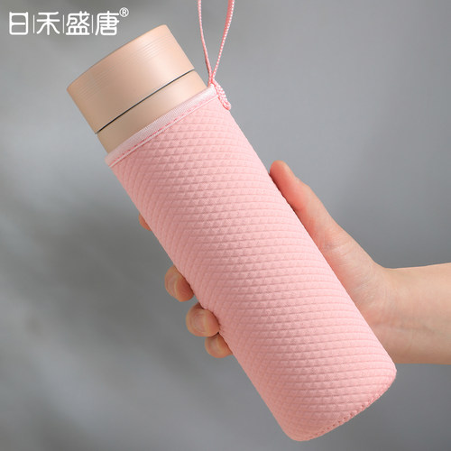 通用杯套保护套玻璃杯保温水杯子带手提绳布袋防摔烫隔热外出随行