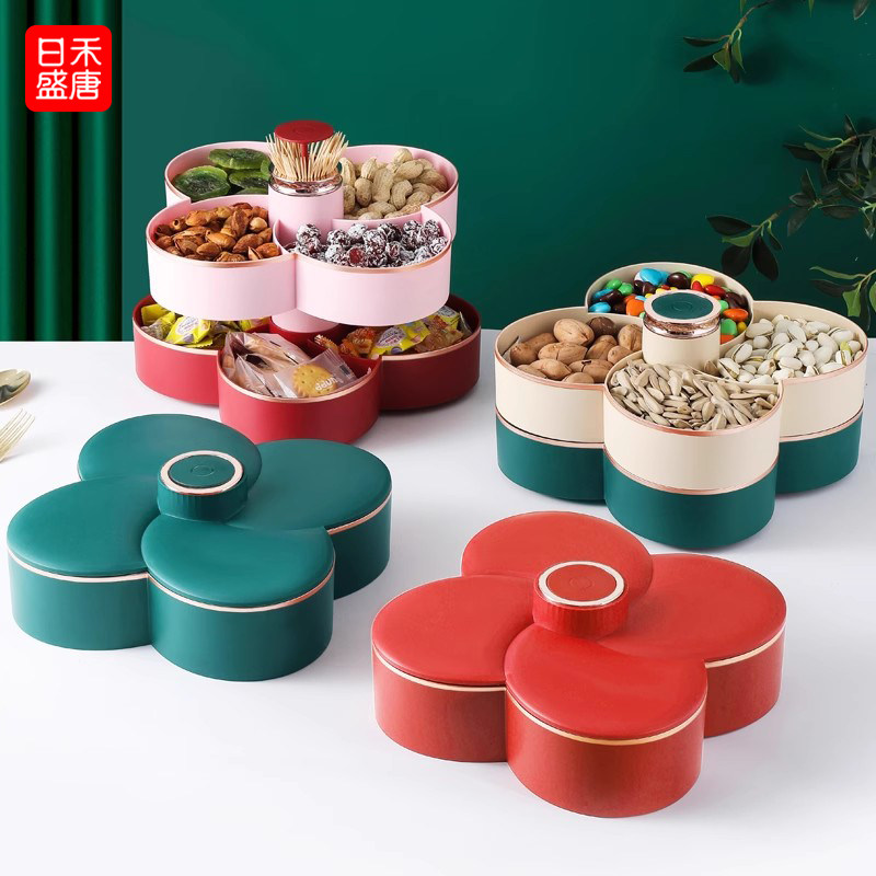 干果盘糖果盒家用2025新款客厅双层轻奢瓜子水果盘零食分格收纳盒,餐饮具,果盆/果盘/果篮,淘宝优惠券,粉丝福利购,淘宝优惠卷