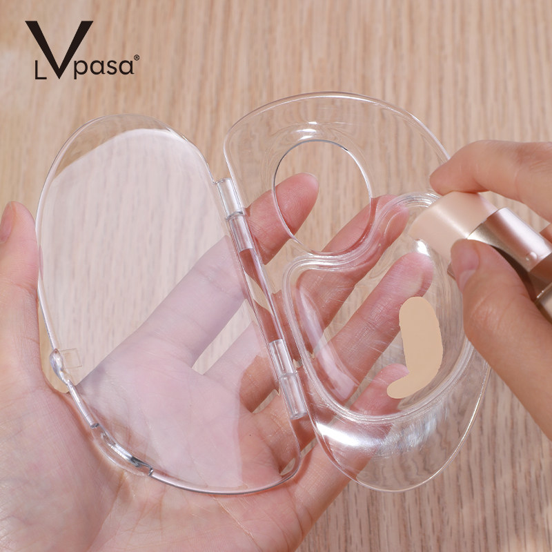 粉底液调色盘化妆调和调色板透明多功能化妆师上妆专用粉底膏刮刀