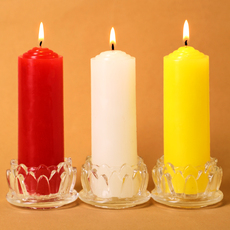 Свеча 蜡烛家用无烟无味红色白黄色停电专用照明大腊烛应急祭奠结婚台座
