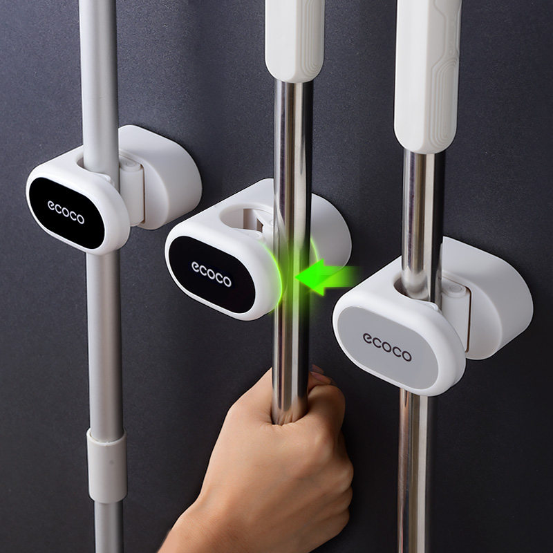 挂拖把挂钩扫把固定器拖把夹壁挂免打孔墩布拖布卡扣卫生间强力钉